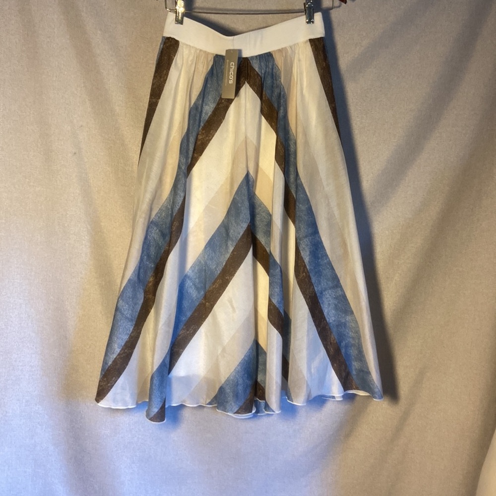 New. CHICO’S Tribal Stripes Skirt Size 0 US-4 - Picture 6 of 11